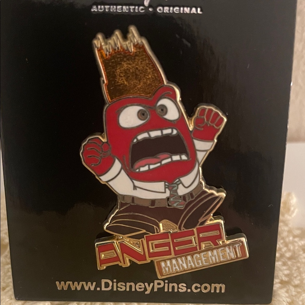 Disney Inside Out Anger Pin - Red and Gold - Picture 5 of 5